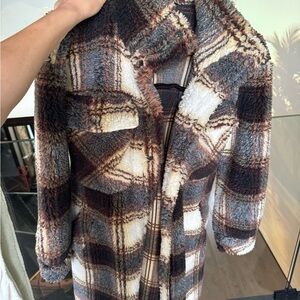 COPY - Free People Sloan Maxi Shirt Jacket , oversized teddy coat XS